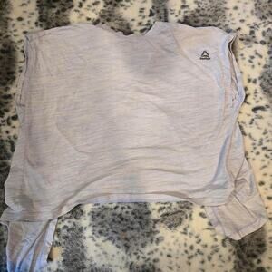 Grey reebok cropped top